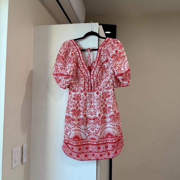 Farm Rio Red River Ride Mini Dress - Picture 2 of 7